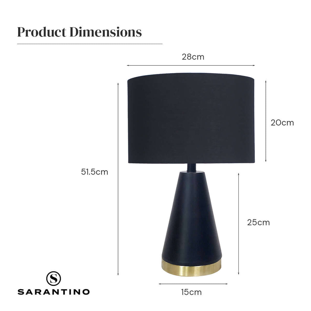 _label_, DSZ Product, feed-cond-new, feed-sl-free shipping, free-shippingSarantino Metal Table Lamp In Black And Gold - Premium Home & Garden > Lighting > Table Lamps from Sarantino ! Shop Online Buy Now at S & D's Value Store Family Business Best Customer Service_label_, DSZ Product, feed-cond-new, feed-sl-free shipping, free-shipping