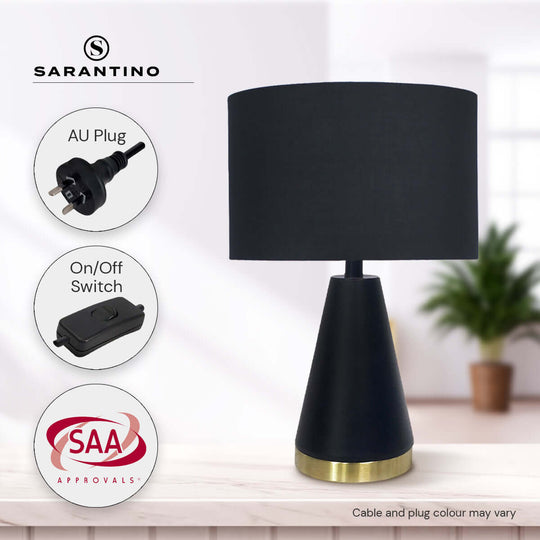 _label_, DSZ Product, feed-cond-new, feed-sl-free shipping, free-shippingSarantino Metal Table Lamp In Black And Gold - Premium Home & Garden > Lighting > Table Lamps from Sarantino ! Shop Online Buy Now at S & D's Value Store Family Business Best Customer Service_label_, DSZ Product, feed-cond-new, feed-sl-free shipping, free-shipping