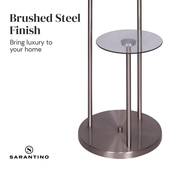 _label_, DSZ Product, feed-cond-new, feed-sl-free shipping, free-shipping, newSarantino Metal Floor Lamp With Glass Shelves - Premium Home & Garden > Lighting > Table Lamps from Sarantino ! Shop Online Buy Now at S & D's Value Store Family Business Best Customer Service_label_, DSZ Product, feed-cond-new, feed-sl-free shipping, free-shipping, new