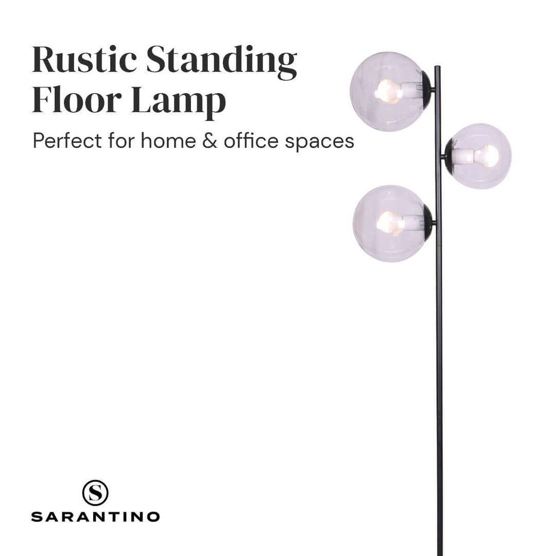 _label_, DSZ Product, feed-cond-new, feed-sl-free shipping, free-shippingSarantino 3 - Light Black Metal Floor Lamp - Premium Home & Garden > Lighting > Table Lamps from Sarantino ! Shop Online Buy Now at S & D's Value Store Family Business Best Customer Service_label_, DSZ Product, feed-cond-new, feed-sl-free shipping, free-shipping