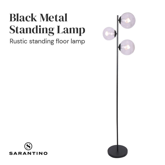 _label_, DSZ Product, feed-cond-new, feed-sl-free shipping, free-shippingSarantino 3 - Light Black Metal Floor Lamp - Premium Home & Garden > Lighting > Table Lamps from Sarantino ! Shop Online Buy Now at S & D's Value Store Family Business Best Customer Service_label_, DSZ Product, feed-cond-new, feed-sl-free shipping, free-shipping