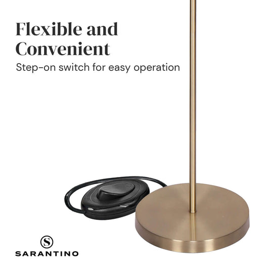 _label_, DSZ Product, feed-cond-new, feed-sl-free shipping, free-shippingSarantino 3 - Light Gold Metal Floor Lamp With Glass Shades - Premium Home & Garden > Lighting > Night Lights & Ambient Lighting from Sarantino ! Shop Online Buy Now at S & D's Value Store Family Business Best Customer Service_label_, DSZ Product, feed-cond-new, feed-sl-free shipping, free-shipping