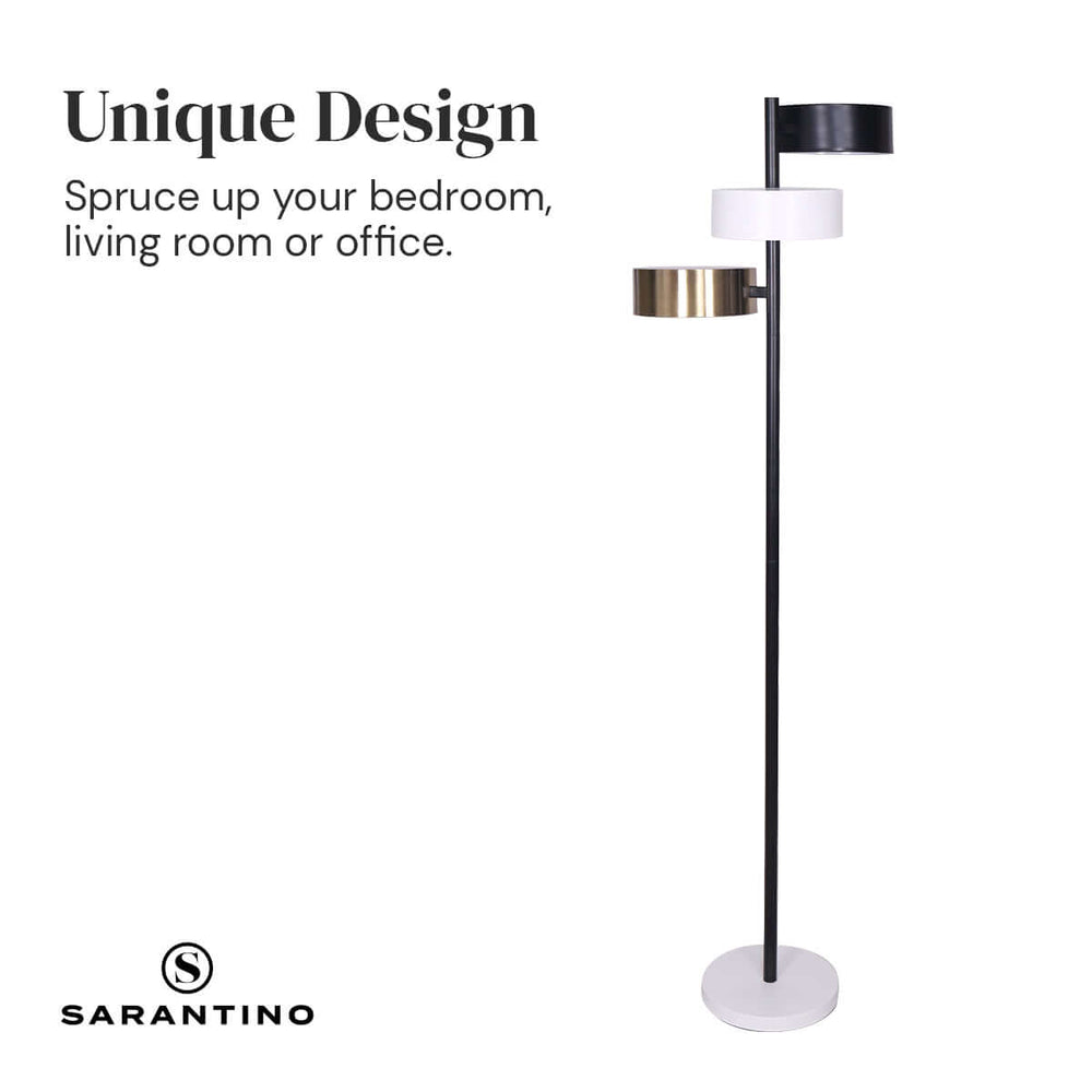 _label_, DSZ Product, feed-cond-new, feed-sl-free shipping, free-shipping, newSarantino Metal Floor Lamp With 3 Swirl Shades - Premium Home & Garden > Lighting > Night Lights & Ambient Lighting from Sarantino ! Shop Online Buy Now at S & D's Value Store Family Business Best Customer Service_label_, DSZ Product, feed-cond-new, feed-sl-free shipping, free-shipping, new