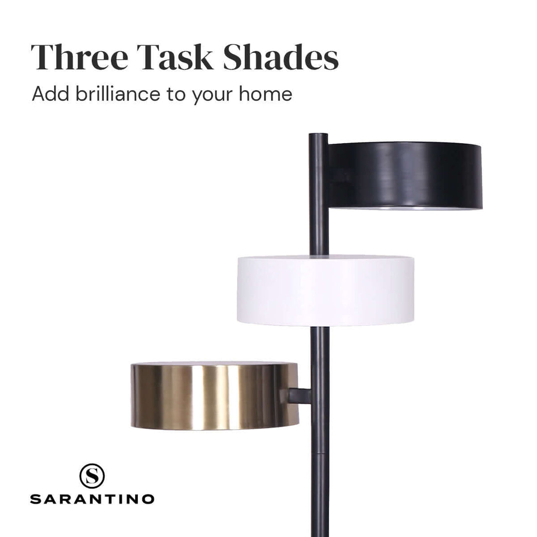 _label_, DSZ Product, feed-cond-new, feed-sl-free shipping, free-shipping, newSarantino Metal Floor Lamp With 3 Swirl Shades - Premium Home & Garden > Lighting > Night Lights & Ambient Lighting from Sarantino ! Shop Online Buy Now at S & D's Value Store Family Business Best Customer Service_label_, DSZ Product, feed-cond-new, feed-sl-free shipping, free-shipping, new