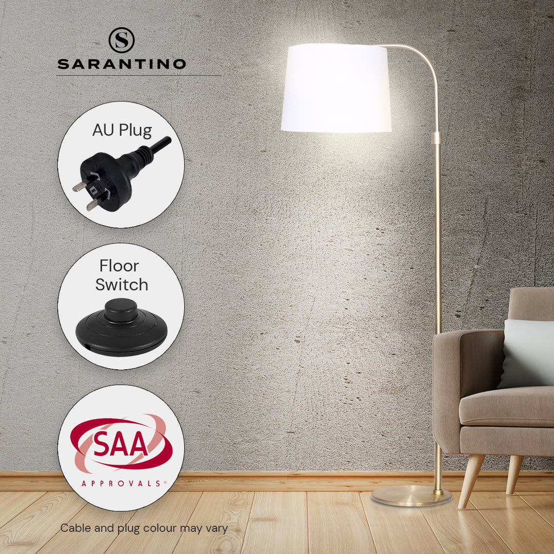 _label_, DSZ Product, feed-cond-new, feed-sl-free shipping, free-shipping, newSarantino Metal Floor Lamp Brass Finish Adjustable Height - Premium Furniture > Bathroom > Shower Heads & Screens from Sarantino ! Shop Online Buy Now at S & D's Value Store Family Business Best Customer Service_label_, DSZ Product, feed-cond-new, feed-sl-free shipping, free-shipping, new