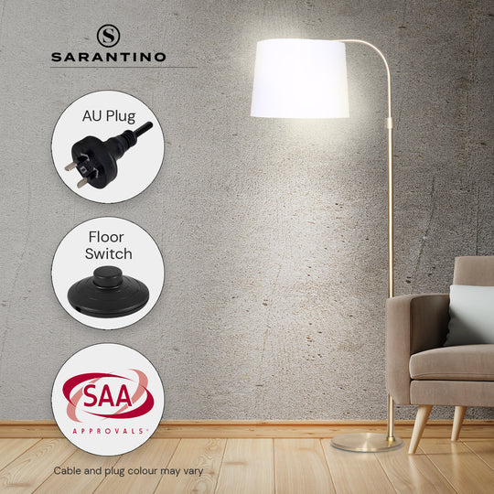 _label_, DSZ Product, feed-cond-new, feed-sl-free shipping, free-shipping, newSarantino Metal Floor Lamp Brass Finish Adjustable Height - Premium Furniture > Bathroom > Shower Heads & Screens from Sarantino ! Shop Online Buy Now at S & D's Value Store Family Business Best Customer Service_label_, DSZ Product, feed-cond-new, feed-sl-free shipping, free-shipping, new