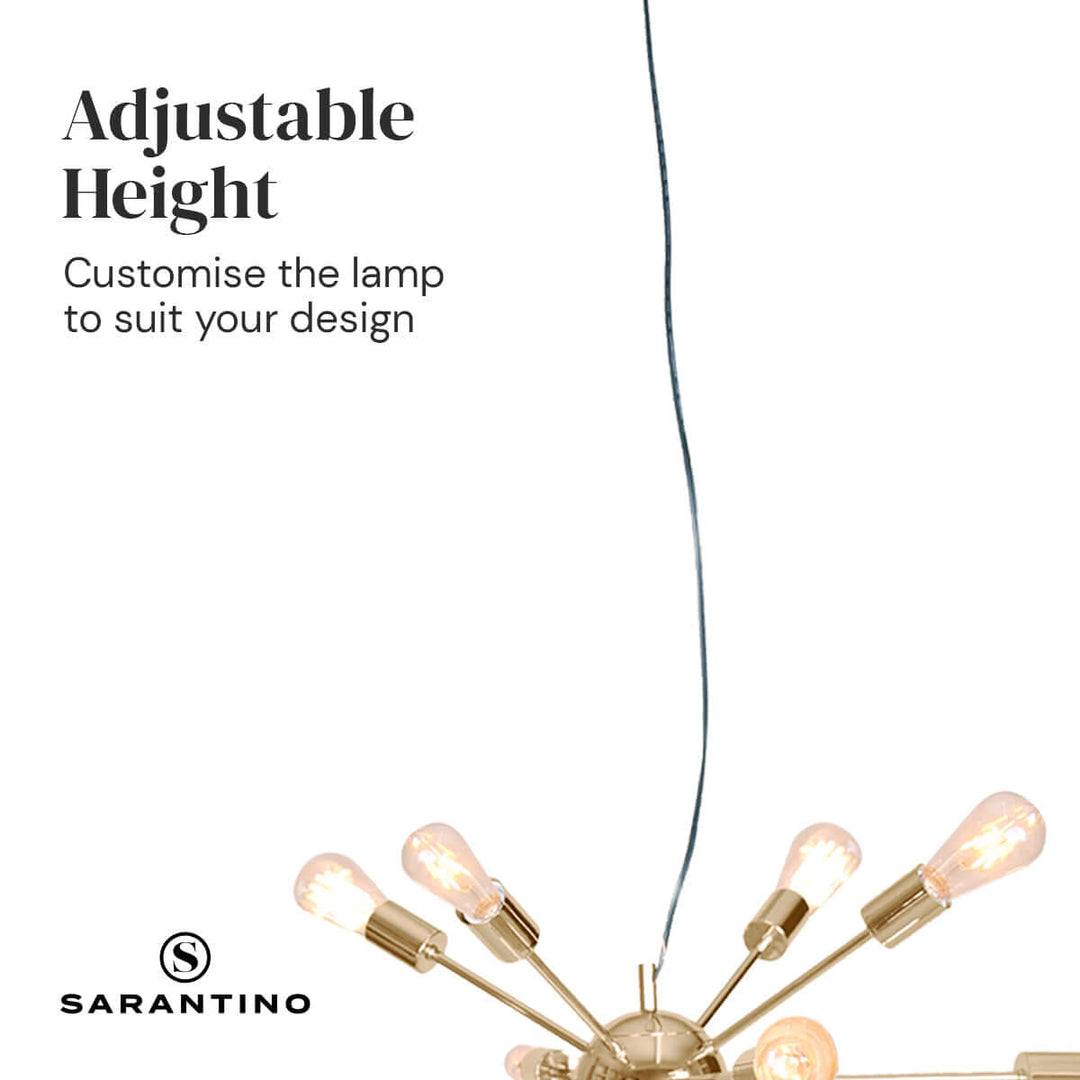 _label_, DSZ Product, feed-cond-new, feed-sl-free shipping, free-shipping, newSarantino 15 - Light Sputnik Chandelier In Brass Finish - Premium Home & Garden > DIY > Kitchen & Bathroom DIY from Sarantino ! Shop Online Buy Now at S & D's Value Store Family Business Best Customer Service_label_, DSZ Product, feed-cond-new, feed-sl-free shipping, free-shipping, new