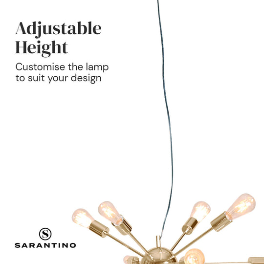 _label_, DSZ Product, feed-cond-new, feed-sl-free shipping, free-shipping, newSarantino 15 - Light Sputnik Chandelier In Brass Finish - Premium Home & Garden > DIY > Kitchen & Bathroom DIY from Sarantino ! Shop Online Buy Now at S & D's Value Store Family Business Best Customer Service_label_, DSZ Product, feed-cond-new, feed-sl-free shipping, free-shipping, new