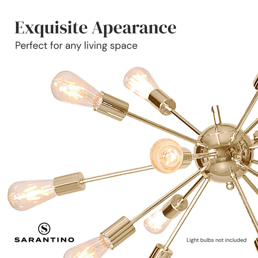 _label_, DSZ Product, feed-cond-new, feed-sl-free shipping, free-shipping, newSarantino 15 - Light Sputnik Chandelier In Brass Finish - Premium Home & Garden > DIY > Kitchen & Bathroom DIY from Sarantino ! Shop Online Buy Now at S & D's Value Store Family Business Best Customer Service_label_, DSZ Product, feed-cond-new, feed-sl-free shipping, free-shipping, new