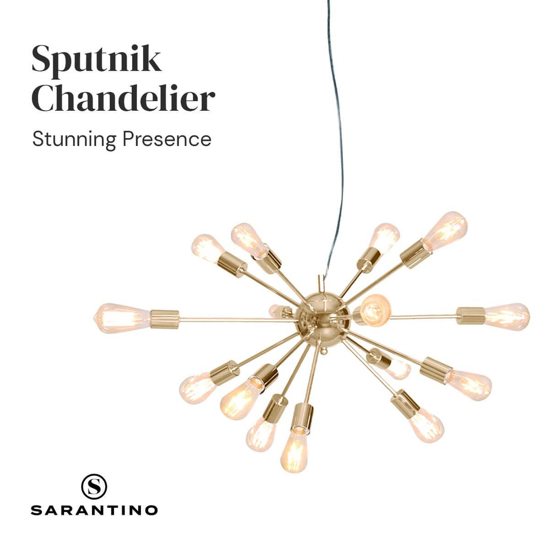 _label_, DSZ Product, feed-cond-new, feed-sl-free shipping, free-shipping, newSarantino 15 - Light Sputnik Chandelier In Brass Finish - Premium Home & Garden > DIY > Kitchen & Bathroom DIY from Sarantino ! Shop Online Buy Now at S & D's Value Store Family Business Best Customer Service_label_, DSZ Product, feed-cond-new, feed-sl-free shipping, free-shipping, new