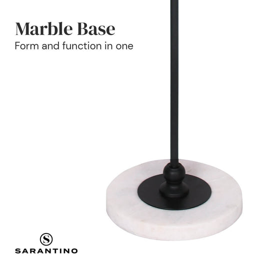 _label_, DSZ Product, feed-cond-new, feed-sl-free shipping, free-shipping, newSarantino Metal Floor Lamp With Marble Base & Off - White Shade - Premium Home & Garden > Lighting > Night Lights & Ambient Lighting from Sarantino ! Shop Online Buy Now at S & D's Value Store Family Business Best Customer Service_label_, DSZ Product, feed-cond-new, feed-sl-free shipping, free-shipping, new