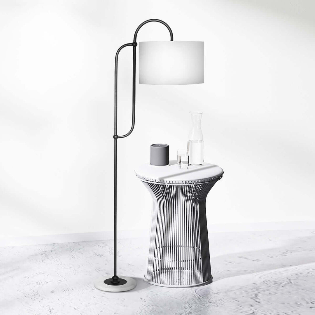 _label_, DSZ Product, feed-cond-new, feed-sl-free shipping, free-shipping, newSarantino Metal Floor Lamp With Marble Base & Off - White Shade - Premium Home & Garden > Lighting > Night Lights & Ambient Lighting from Sarantino ! Shop Online Buy Now at S & D's Value Store Family Business Best Customer Service_label_, DSZ Product, feed-cond-new, feed-sl-free shipping, free-shipping, new