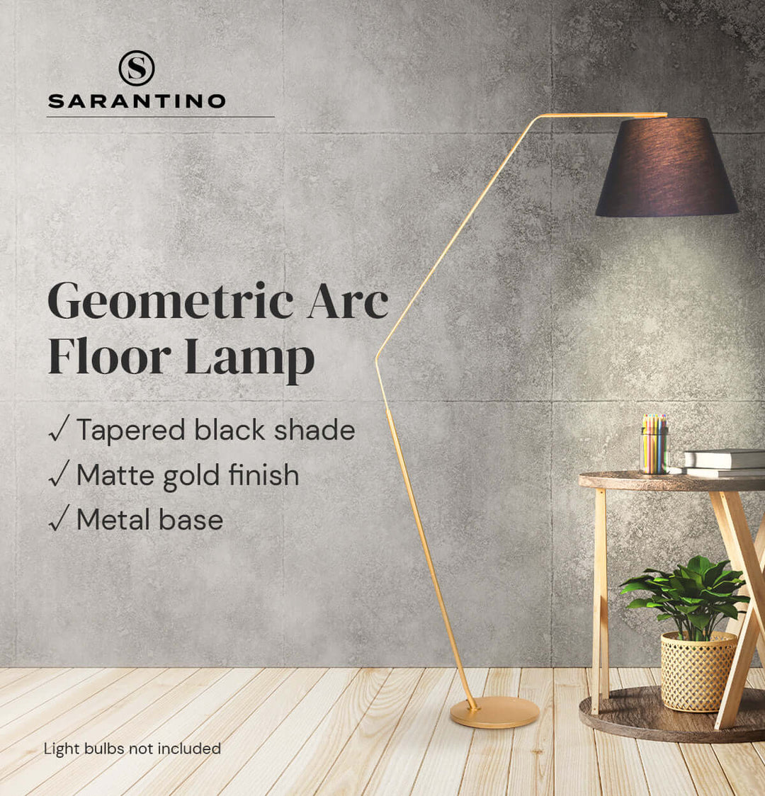 _label_, DSZ Product, feed-cond-new, feed-sl-free shipping, free-shipping, newSarantino Arc Floor Lamp With Empire Shade - Premium Home & Garden > Lighting > Night Lights & Ambient Lighting from Sarantino ! Shop Online Buy Now at S & D's Value Store Family Business Best Customer Service_label_, DSZ Product, feed-cond-new, feed-sl-free shipping, free-shipping, new