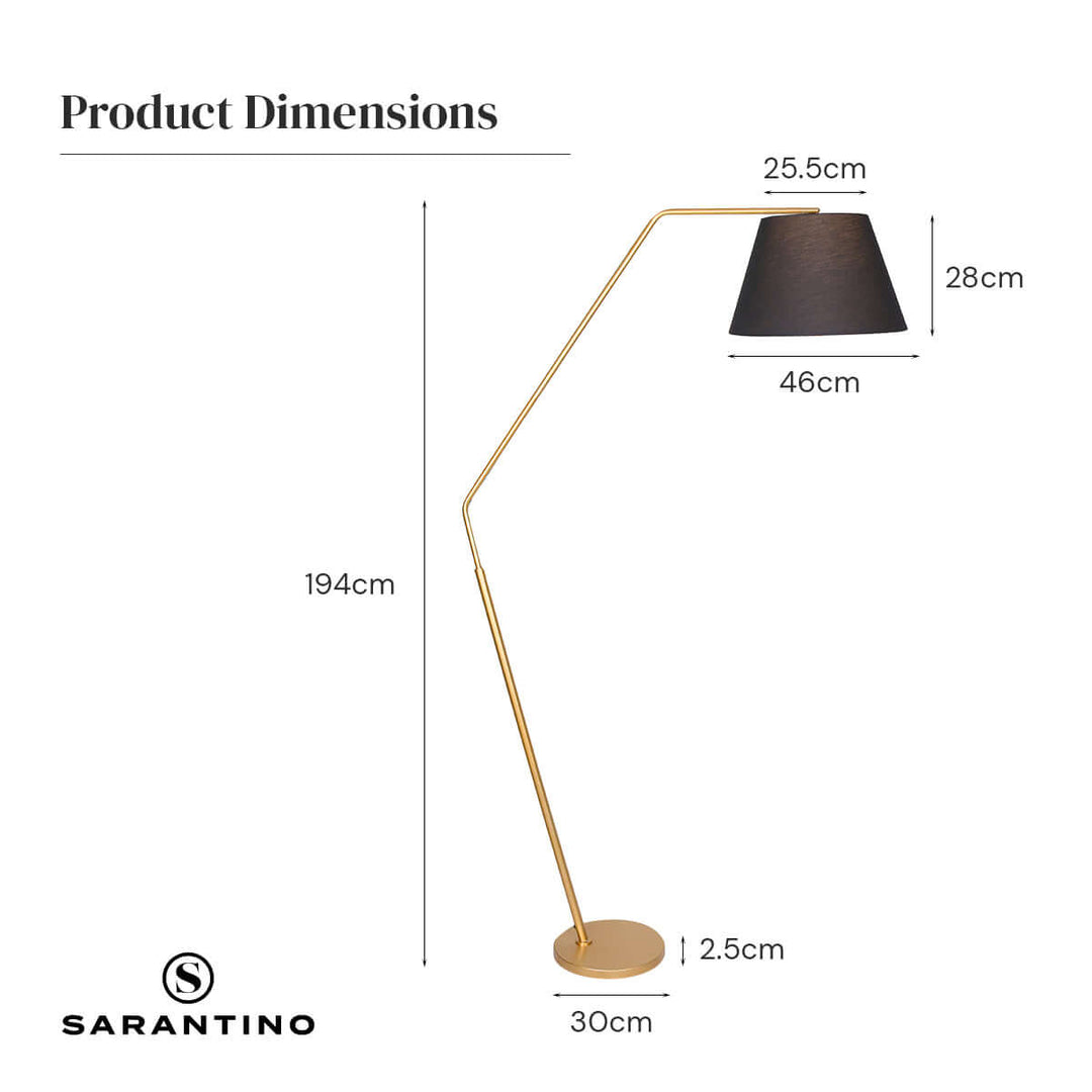 _label_, DSZ Product, feed-cond-new, feed-sl-free shipping, free-shipping, newSarantino Arc Floor Lamp With Empire Shade - Premium Home & Garden > Lighting > Night Lights & Ambient Lighting from Sarantino ! Shop Online Buy Now at S & D's Value Store Family Business Best Customer Service_label_, DSZ Product, feed-cond-new, feed-sl-free shipping, free-shipping, new