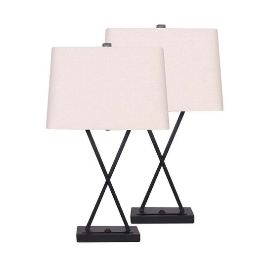 _label_, DSZ Product, feed-cond-new, feed-sl-free shipping, free-shippingSarantino Metal Table Lamp Pair Rectangular Shadexstand - Premium Home & Garden > Lighting > Table Lamps from Sarantino ! Shop Online Buy Now at S & D's Value Store Family Business Best Customer Service_label_, DSZ Product, feed-cond-new, feed-sl-free shipping, free-shipping