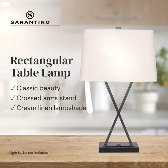 _label_, DSZ Product, feed-cond-new, feed-sl-free shipping, free-shippingSarantino Metal Table Lamp Pair Rectangular Shadexstand - Premium Home & Garden > Lighting > Table Lamps from Sarantino ! Shop Online Buy Now at S & D's Value Store Family Business Best Customer Service_label_, DSZ Product, feed-cond-new, feed-sl-free shipping, free-shipping