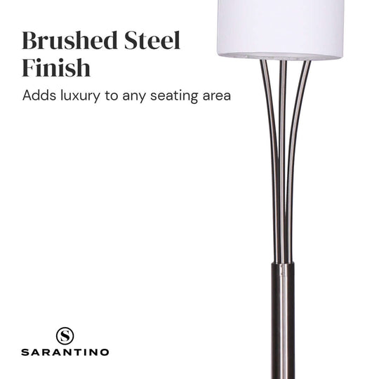 DSZ Product, feed-cond-new, feed-sl-DSZ Freight Payable, newSarantino 3 - Light Metal Arc Floor Lamp - Nickel & Marble Finish - Premium Home & Garden > Lighting > Night Lights & Ambient Lighting from Sarantino ! Shop Online Buy Now at S & D's Value Store Family Business Best Customer ServiceDSZ Product, feed-cond-new, feed-sl-DSZ Freight Payable, new