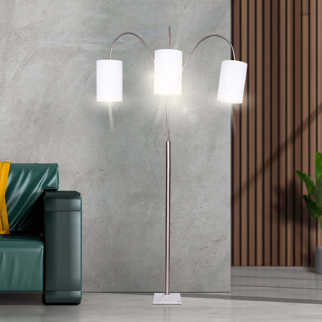 DSZ Product, feed-cond-new, feed-sl-DSZ Freight Payable, newSarantino 3 - Light Metal Arc Floor Lamp - Nickel & Marble Finish - Premium Home & Garden > Lighting > Night Lights & Ambient Lighting from Sarantino ! Shop Online Buy Now at S & D's Value Store Family Business Best Customer ServiceDSZ Product, feed-cond-new, feed-sl-DSZ Freight Payable, new