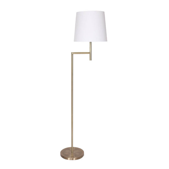 _label_, DSZ Product, feed-cond-new, feed-sl-free shipping, free-shipping, newSarantino Metal Floor Lamp In Antique Brass Finish With Cream Linen Fabric Shade - Premium Home & Garden > Lighting > Night Lights & Ambient Lighting from Sarantino ! Shop Online Buy Now at S & D's Value Store Family Business Best Customer Service_label_, DSZ Product, feed-cond-new, feed-sl-free shipping, free-shipping, new