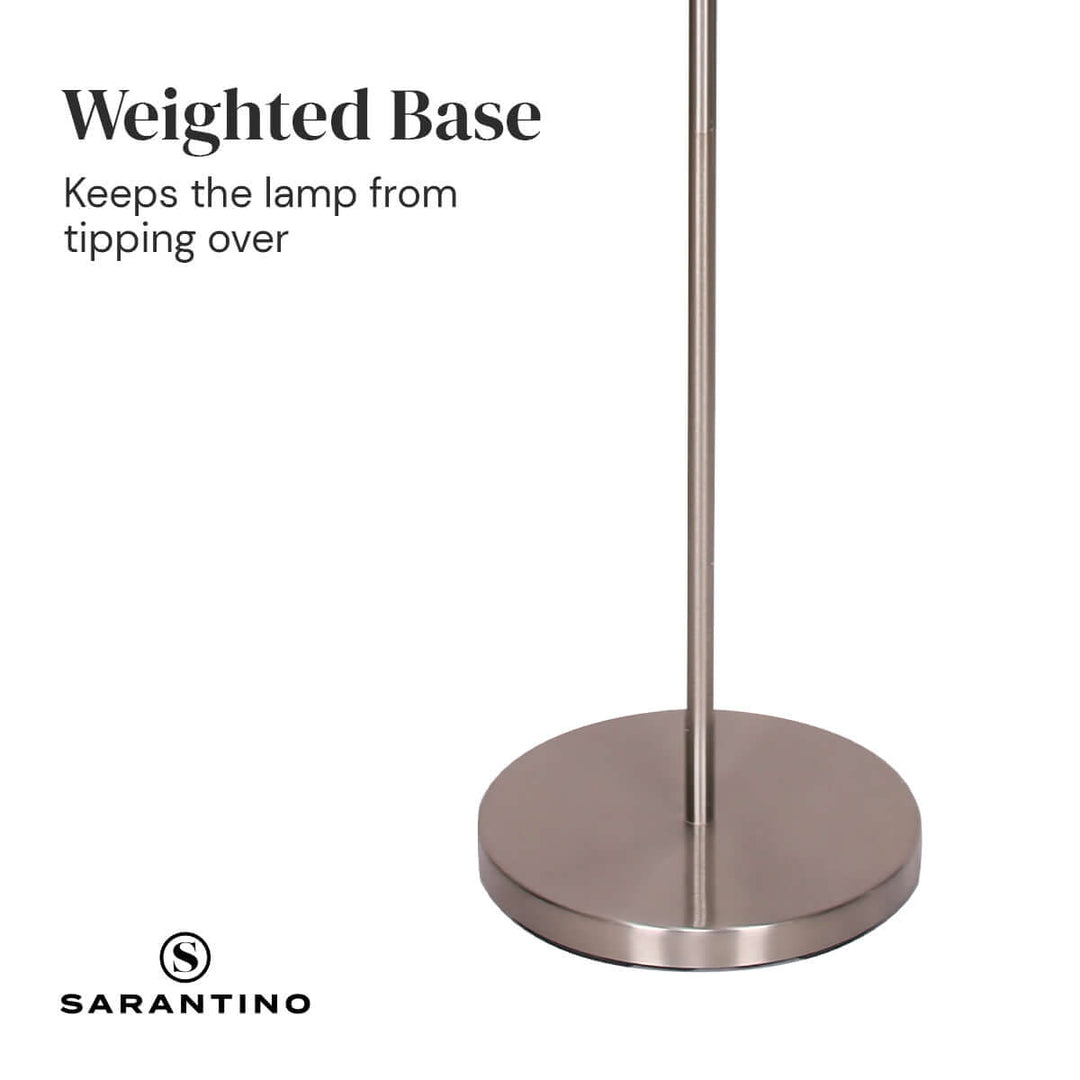 _label_, DSZ Product, feed-cond-new, feed-sl-free shipping, free-shipping, newSarantino Nickel Metal Arc Floor Lamp - Premium Home & Garden > Lighting > Night Lights & Ambient Lighting from Sarantino ! Shop Online Buy Now at S & D's Value Store Family Business Best Customer Service_label_, DSZ Product, feed-cond-new, feed-sl-free shipping, free-shipping, new