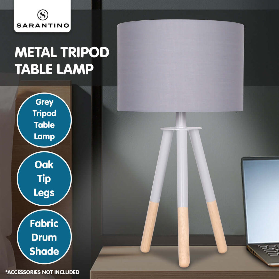 _label_, DSZ Product, feed-cond-new, feed-sl-free shipping, free-shippingSarantino Tripod Desk Lamp In Metal & Wood Nordic Minimalist Light - Premium Home & Garden > Lighting > Table Lamps from Sarantino ! Shop Online Buy Now at S & D's Value Store Family Business Best Customer Service_label_, DSZ Product, feed-cond-new, feed-sl-free shipping, free-shipping