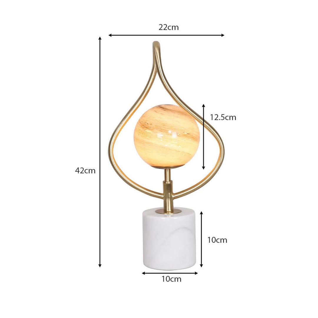 _label_, DSZ Product, feed-cond-new, feed-sl-free shipping, free-shippingSarantino Sculptural Orange Glass Table Lamp With White Marble Base - Premium Home & Garden > Lighting > Table Lamps from Sarantino ! Shop Online Buy Now at S & D's Value Store Family Business Best Customer Service_label_, DSZ Product, feed-cond-new, feed-sl-free shipping, free-shipping