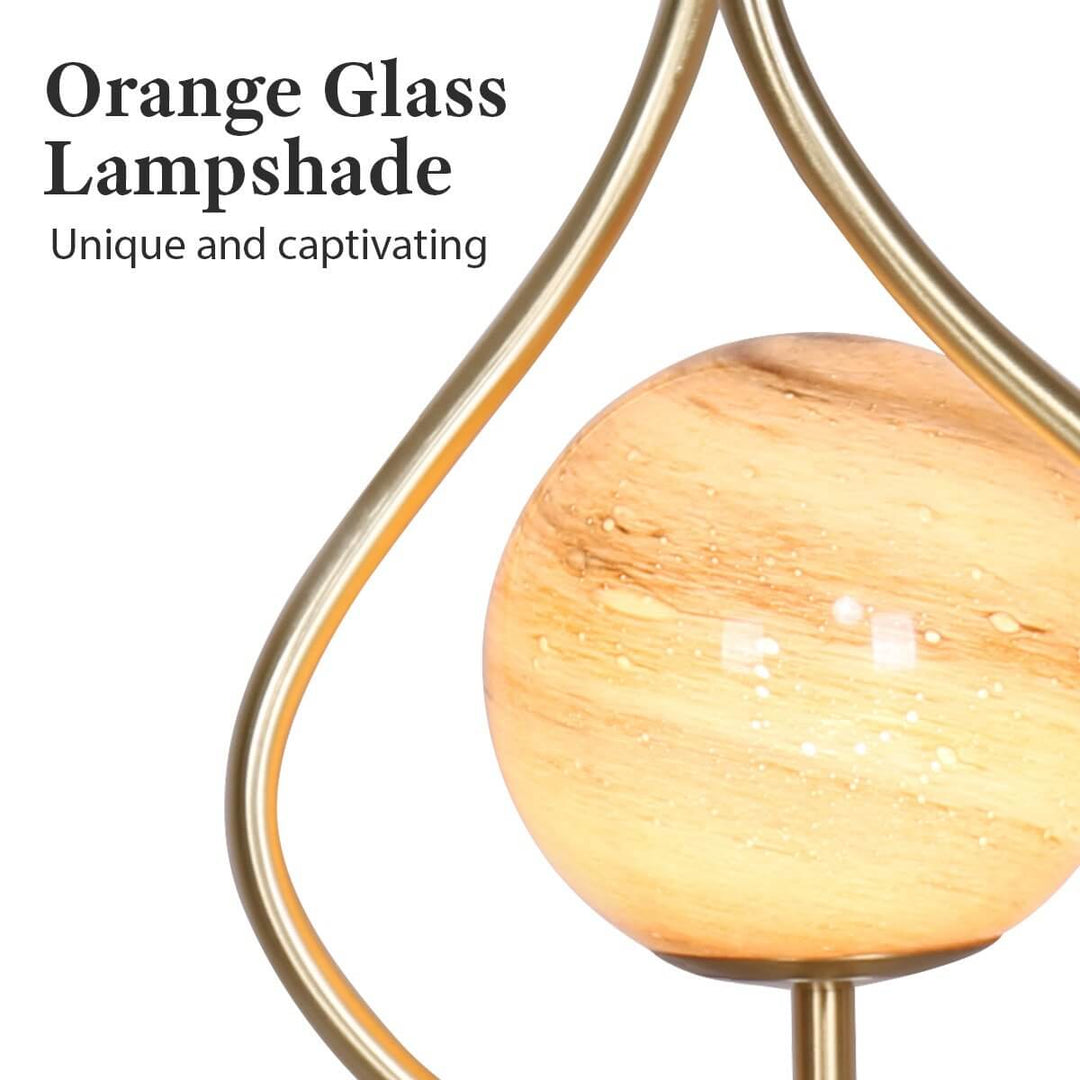 _label_, DSZ Product, feed-cond-new, feed-sl-free shipping, free-shippingSarantino Sculptural Orange Glass Table Lamp With White Marble Base - Premium Home & Garden > Lighting > Table Lamps from Sarantino ! Shop Online Buy Now at S & D's Value Store Family Business Best Customer Service_label_, DSZ Product, feed-cond-new, feed-sl-free shipping, free-shipping