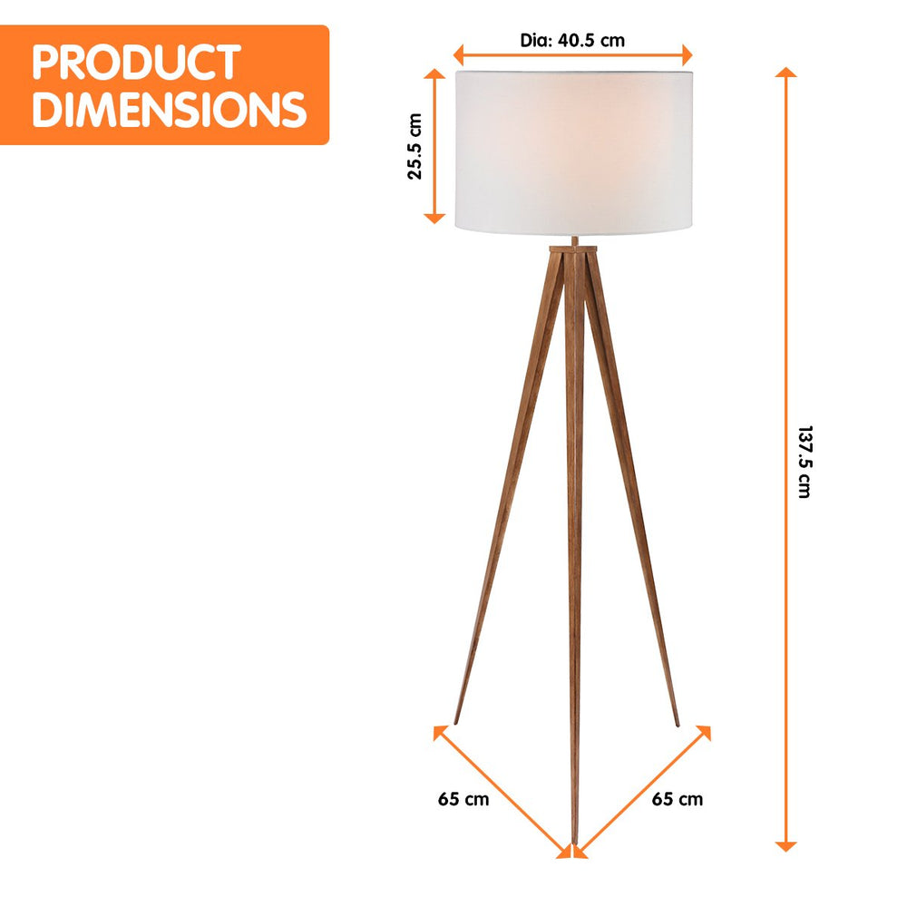 _label_, DSZ Product, feed-cond-new, feed-sl-free shipping, free-shipping, newSarantino Metal Tripod Floor Spot Lamp Shade Drum In Wooden Finish - Premium Furniture > Bar Stools & Chairs > Arm Chairs & Recliners from Sarantino ! Shop Online Buy Now at S & D's Value Store Family Business Best Customer Service_label_, DSZ Product, feed-cond-new, feed-sl-free shipping, free-shipping, new