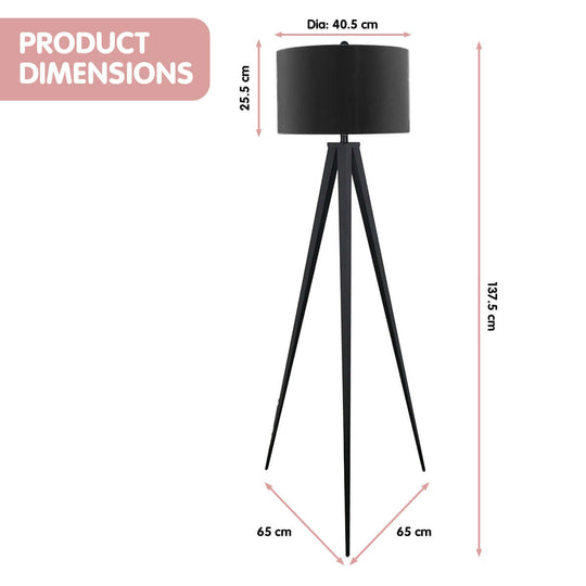 DSZ Product, feed-cond-new, feed-sl-DSZ Freight Payable, newSarantino Minimalist Modern Tripod Floor Lamp Black - Premium Home & Garden > Lighting > Night Lights & Ambient Lighting from Sarantino ! Shop Online Buy Now at S & D's Value Store Family Business Best Customer ServiceDSZ Product, feed-cond-new, feed-sl-DSZ Freight Payable, new