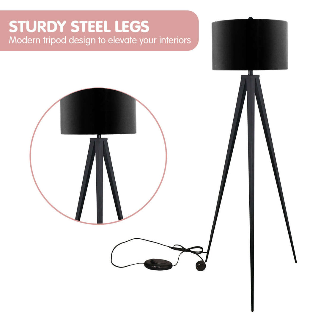 DSZ Product, feed-cond-new, feed-sl-DSZ Freight Payable, newSarantino Minimalist Modern Tripod Floor Lamp Black - Premium Home & Garden > Lighting > Night Lights & Ambient Lighting from Sarantino ! Shop Online Buy Now at S & D's Value Store Family Business Best Customer ServiceDSZ Product, feed-cond-new, feed-sl-DSZ Freight Payable, new