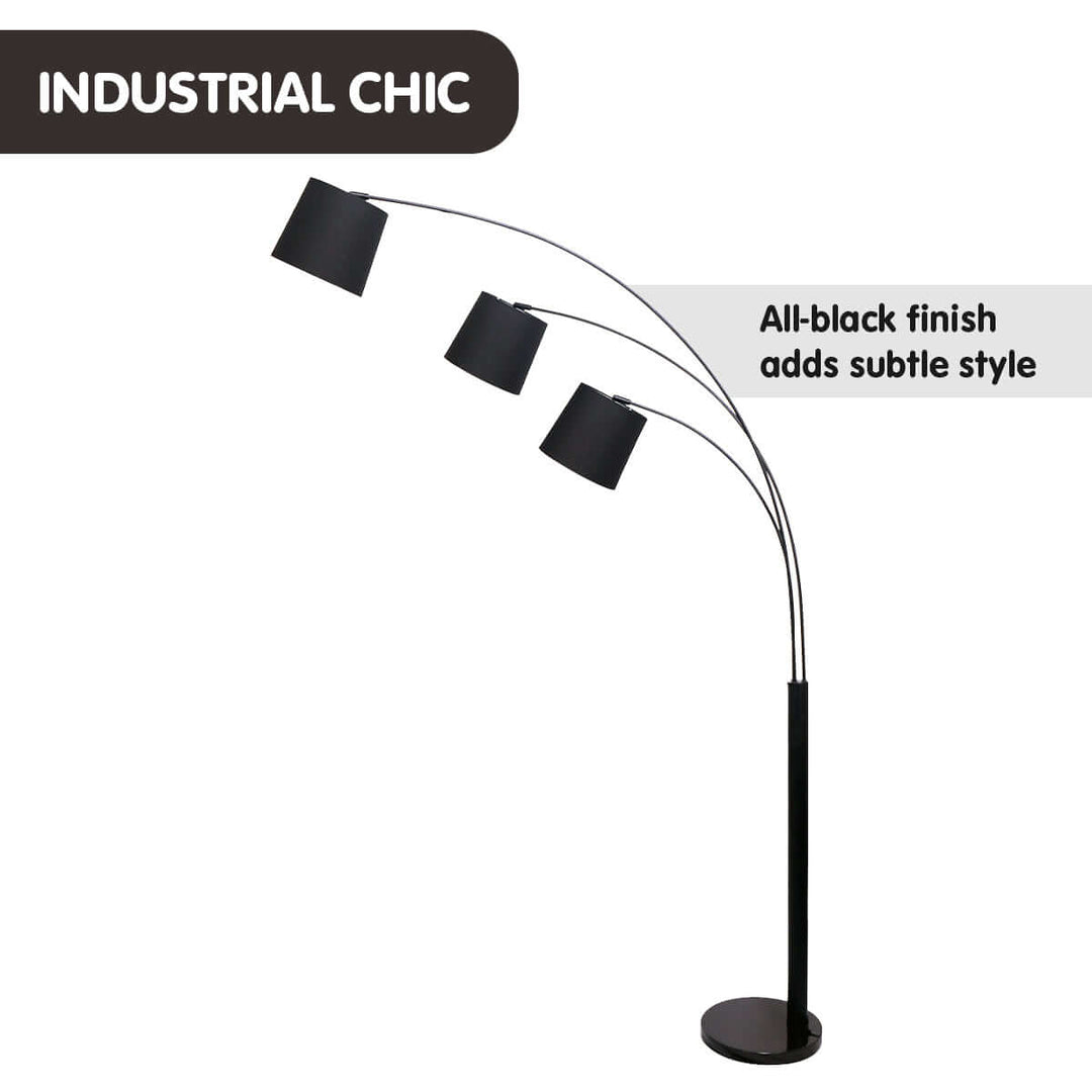 _label_, DSZ Product, feed-cond-new, feed-sl-free shipping, free-shippingSarantino 3 - Light Arc Floor Lamp Adjustable Black 3 Shades - Premium Home & Garden > Lighting > Night Lights & Ambient Lighting from Sarantino ! Shop Online Buy Now at S & D's Value Store Family Business Best Customer Service_label_, DSZ Product, feed-cond-new, feed-sl-free shipping, free-shipping