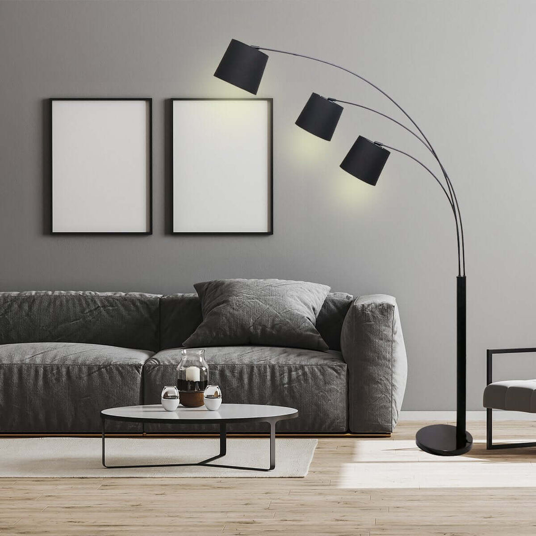 _label_, DSZ Product, feed-cond-new, feed-sl-free shipping, free-shippingSarantino 3 - Light Arc Floor Lamp Adjustable Black 3 Shades - Premium Home & Garden > Lighting > Night Lights & Ambient Lighting from Sarantino ! Shop Online Buy Now at S & D's Value Store Family Business Best Customer Service_label_, DSZ Product, feed-cond-new, feed-sl-free shipping, free-shipping