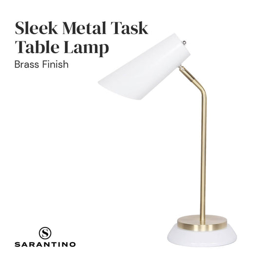 _label_, DSZ Product, feed-cond-new, feed-sl-free shipping, free-shippingSarantino Electric Reading Light Table Lamp Brass Finish - White - Premium Home & Garden > Lighting > Night Lights & Ambient Lighting from Sarantino ! Shop Online Buy Now at S & D's Value Store Family Business Best Customer Service_label_, DSZ Product, feed-cond-new, feed-sl-free shipping, free-shipping