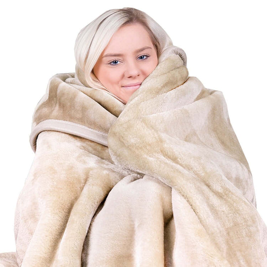 _label_, DSZ Product, feed-cond-new, feed-sl-free shipping, free-shippingLaura Hill 800 - Gsm Faux Mink Throw Rug Blanket Queen Size Double - Sided Large 220 X 240Cm Heavy - Cream - Premium Home & Garden > Bedding > Blankets & Throws from Laura Hill ! Shop Online Buy Now at S & D's Value Store Family Business Best Customer Service_label_, DSZ Product, feed-cond-new, feed-sl-free shipping, free-shipping