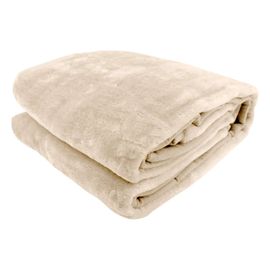 _label_, DSZ Product, feed-cond-new, feed-sl-free shipping, free-shippingLaura Hill 800 - Gsm Faux Mink Throw Rug Blanket Queen Size Double - Sided Large 220 X 240Cm Heavy - Cream - Premium Home & Garden > Bedding > Blankets & Throws from Laura Hill ! Shop Online Buy Now at S & D's Value Store Family Business Best Customer Service_label_, DSZ Product, feed-cond-new, feed-sl-free shipping, free-shipping