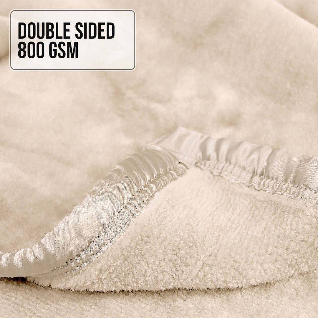 _label_, DSZ Product, feed-cond-new, feed-sl-free shipping, free-shippingLaura Hill 800 - Gsm Faux Mink Throw Rug Blanket Queen Size Double - Sided Large 220 X 240Cm Heavy - Cream - Premium Home & Garden > Bedding > Blankets & Throws from Laura Hill ! Shop Online Buy Now at S & D's Value Store Family Business Best Customer Service_label_, DSZ Product, feed-cond-new, feed-sl-free shipping, free-shipping