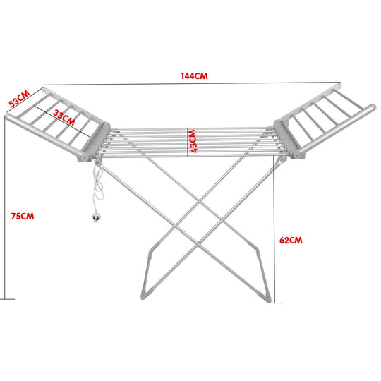 _label_, DSZ Product, feed-cond-new, feed-sl-free shipping, free-shipping, newPronti Heated Towel Clothes Rack Dryer Warmer Rack Airer Heat Line Hanger Laundry - Premium Home & Garden > Laundry & Cleaning > Drying Racks & Hangers from Pronti ! Shop Online Buy Now at S & D's Value Store Family Business Best Customer Service_label_, DSZ Product, feed-cond-new, feed-sl-free shipping, free-shipping, new