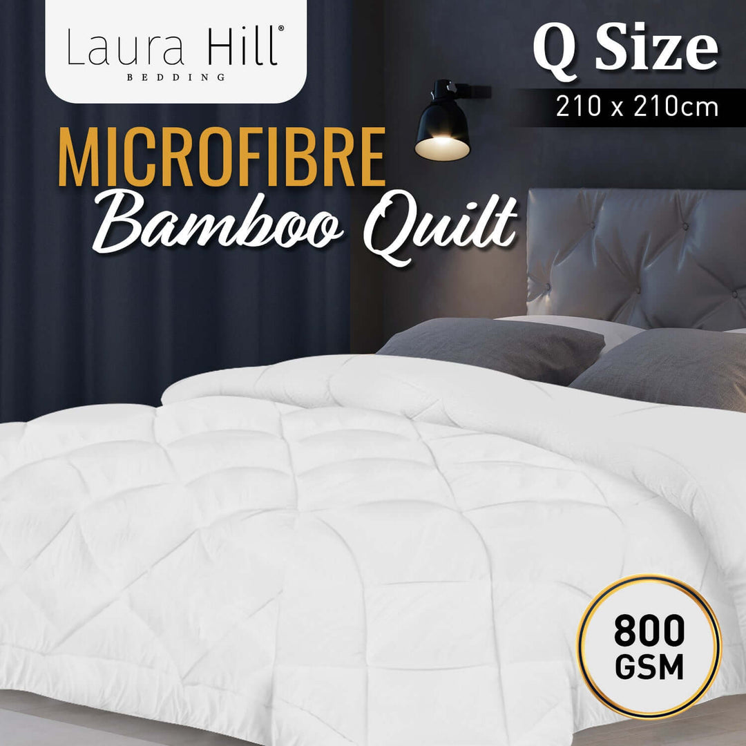 _label_, DSZ Product, feed-cond-new, feed-sl-free shipping, free-shippingLaura Hill 800Gsm Microfibre Bamboo Quilt Comforter Doona - Queen - Premium Home & Garden > Bedding > Quilts & Duvets from Laura Hill ! Shop Online Buy Now at S & D's Value Store Family Business Best Customer Service_label_, DSZ Product, feed-cond-new, feed-sl-free shipping, free-shipping