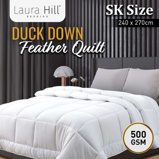 _label_, DSZ Product, feed-cond-new, feed-sl-free shipping, free-shippingLaura Hill 500Gsm Duck Down Feather Quilt Comforter Doona - Super King - Premium Home & Garden > Bedding > Quilts & Duvets from Laura Hill ! Shop Online Buy Now at S & D's Value Store Family Business Best Customer Service_label_, DSZ Product, feed-cond-new, feed-sl-free shipping, free-shipping