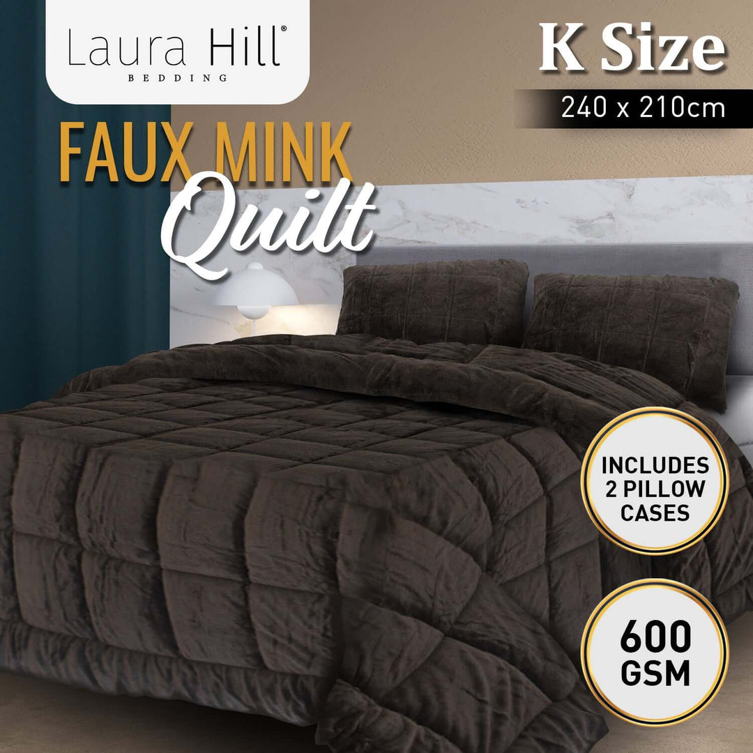 _label_, DSZ Product, feed-cond-new, feed-sl-free shipping, free-shippingLaura Hill 600Gsm Faux Mink Quilt Comforter Doona - King - Premium Home & Garden > Bedding > Quilts & Duvets from Laura Hill ! Shop Online Buy Now at S & D's Value Store Family Business Best Customer Service_label_, DSZ Product, feed-cond-new, feed-sl-free shipping, free-shipping