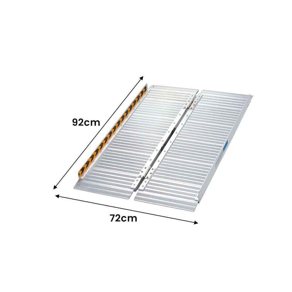 Rigg Aluminium Foldable Wheelchair Ramp, 3ft, durable, lightweight, with dimensions 92cm x 72cm for easy transport and use.