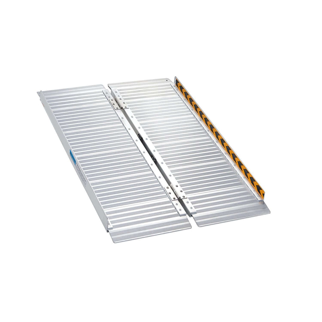 Rigg Aluminium foldable wheelchair ramp with handle, designed for easy access and portability, supports up to 272kg.