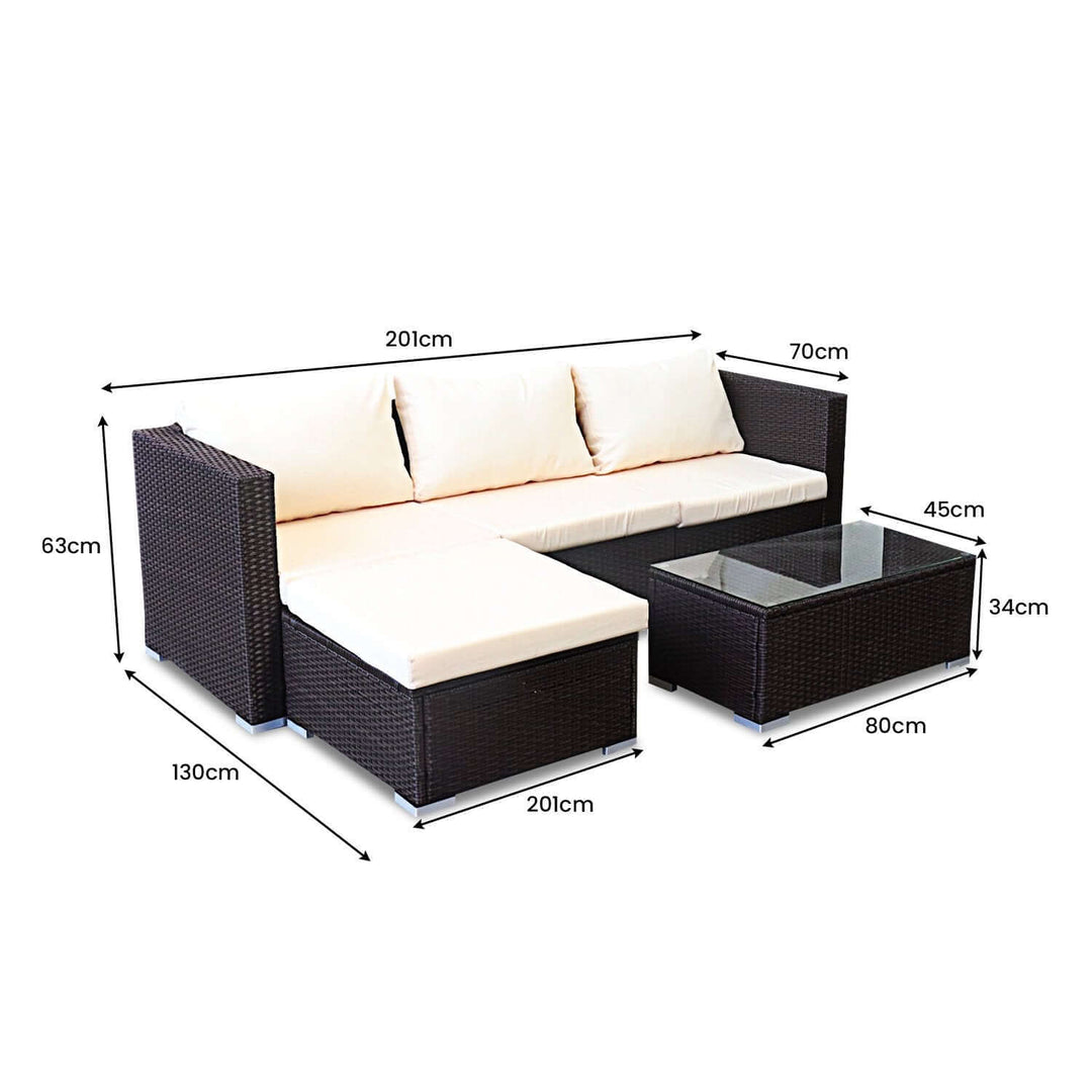 DSZ Product, feed-cond-new, feed-sl-DSZ Freight Payable, newSarantino 5Pc Modular Outdoor Lounge Set Pe Rattan - Brown - Premium Furniture > Outdoor > Outdoor Sofas & Lounge Sets from Sarantino ! Shop Online Buy Now at S & D's Value Store Family Business Best Customer ServiceDSZ Product, feed-cond-new, feed-sl-DSZ Freight Payable, new