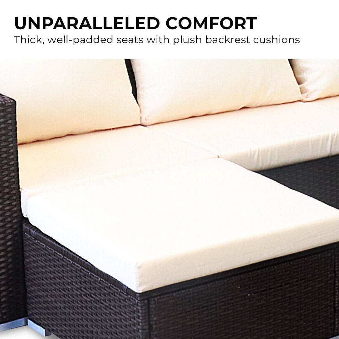 DSZ Product, feed-cond-new, feed-sl-DSZ Freight Payable, newSarantino 5Pc Modular Outdoor Lounge Set Pe Rattan - Brown - Premium Furniture > Outdoor > Outdoor Sofas & Lounge Sets from Sarantino ! Shop Online Buy Now at S & D's Value Store Family Business Best Customer ServiceDSZ Product, feed-cond-new, feed-sl-DSZ Freight Payable, new