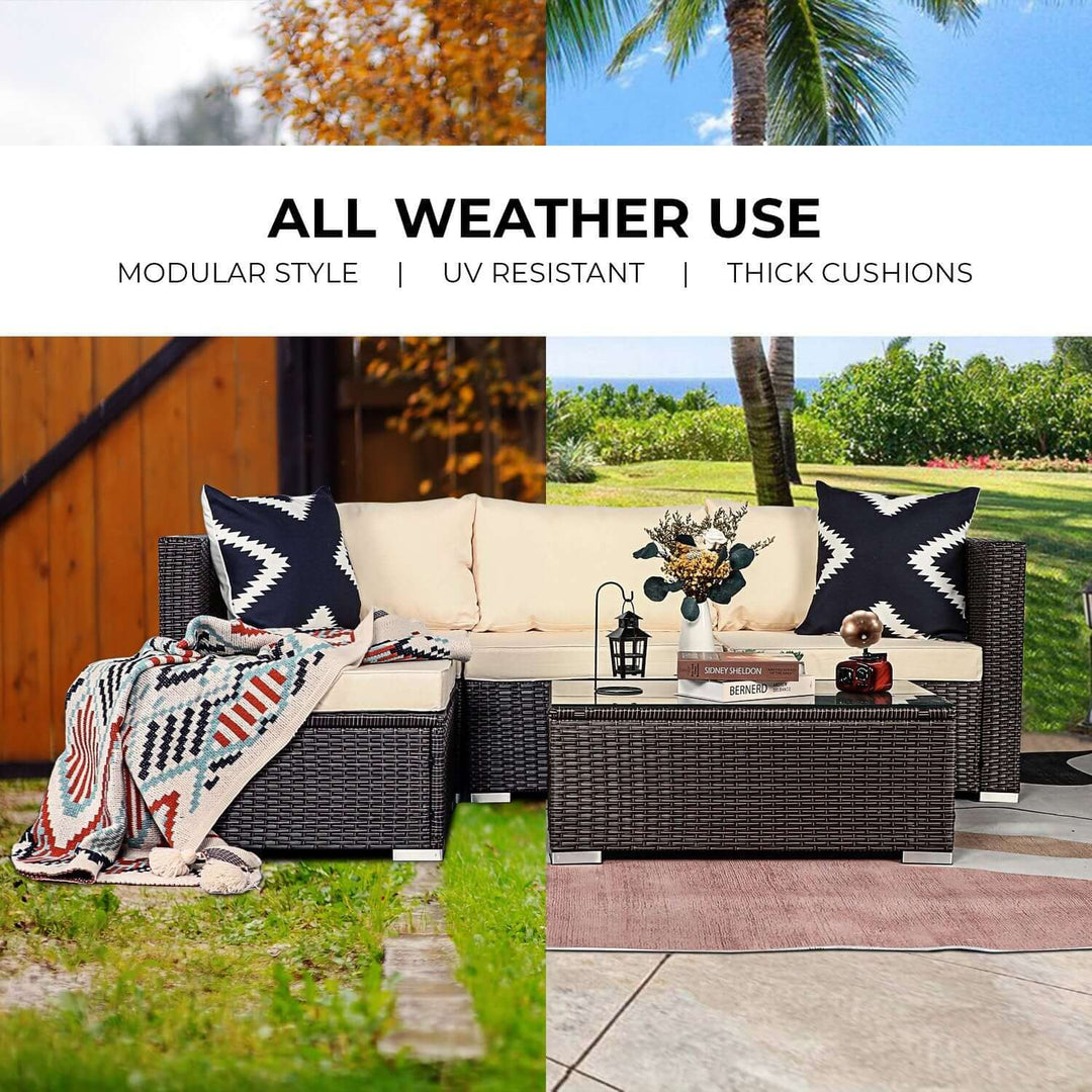 DSZ Product, feed-cond-new, feed-sl-DSZ Freight Payable, newSarantino 5Pc Modular Outdoor Lounge Set Pe Rattan - Brown - Premium Furniture > Outdoor > Outdoor Sofas & Lounge Sets from Sarantino ! Shop Online Buy Now at S & D's Value Store Family Business Best Customer ServiceDSZ Product, feed-cond-new, feed-sl-DSZ Freight Payable, new