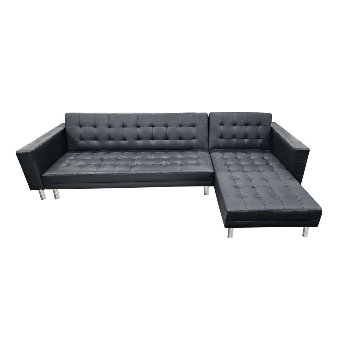 DSZ Product, feed-cond-new, feed-sl-DSZ Freight Payable, newSarantino Corner Faux Leather Sofa Bed Couch With Chaise - Black - Premium Furniture > Bar Stools & Chairs > Arm Chairs & Recliners from Sarantino ! Shop Online Buy Now at S & D's Value Store Family Business Best Customer ServiceDSZ Product, feed-cond-new, feed-sl-DSZ Freight Payable, new