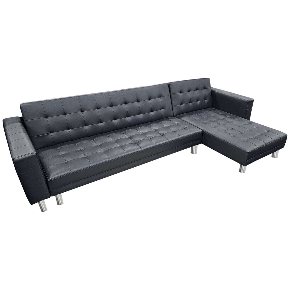 DSZ Product, feed-cond-new, feed-sl-DSZ Freight Payable, newSarantino Corner Faux Leather Sofa Bed Couch With Chaise - Black - Premium Furniture > Bar Stools & Chairs > Arm Chairs & Recliners from Sarantino ! Shop Online Buy Now at S & D's Value Store Family Business Best Customer ServiceDSZ Product, feed-cond-new, feed-sl-DSZ Freight Payable, new