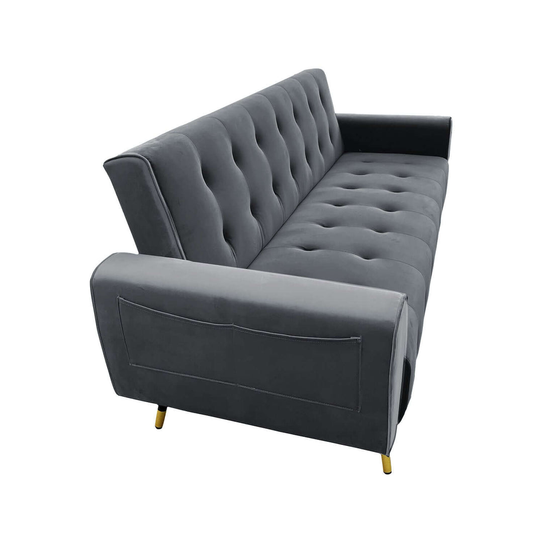 DSZ Product, feed-cond-new, feed-sl-DSZ Freight Payable, newSarantino Ava 3 - Seater Tufted Velvet Sofa Bed By Sarantino - Dark Grey - Premium Furniture > Bar Stools & Chairs > Arm Chairs & Recliners from Sarantino ! Shop Online Buy Now at S & D's Value Store Family Business Best Customer ServiceDSZ Product, feed-cond-new, feed-sl-DSZ Freight Payable, new