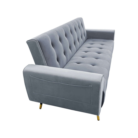 DSZ Product, feed-cond-new, feed-sl-DSZ Freight Payable, newSarantino Ava 3 - Seater Tufted Velvet Sofa Bed By Sarantino - Light Grey - Premium Furniture > Bar Stools & Chairs > Arm Chairs & Recliners from Sarantino ! Shop Online Buy Now at S & D's Value Store Family Business Best Customer ServiceDSZ Product, feed-cond-new, feed-sl-DSZ Freight Payable, new