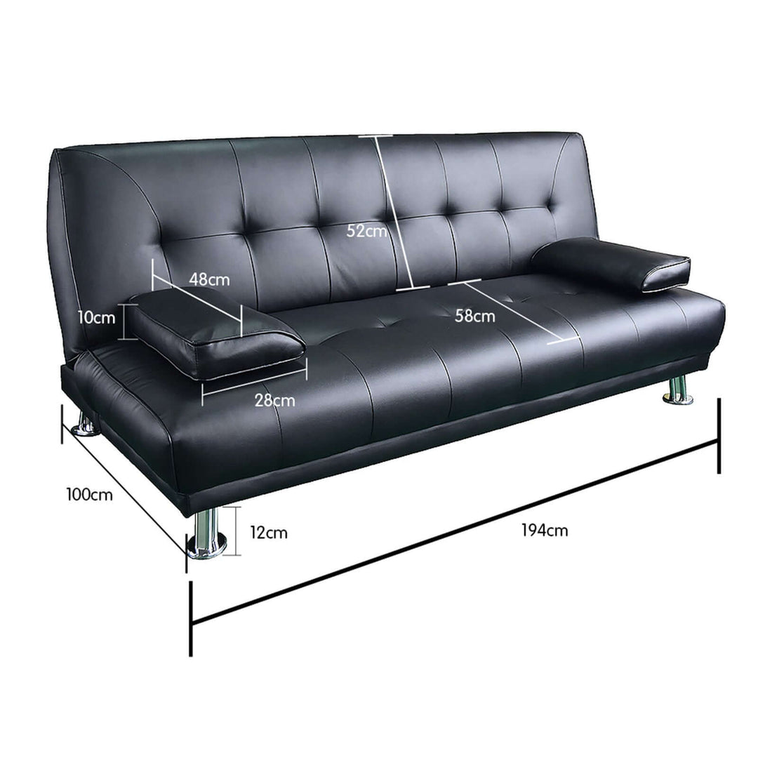 DSZ Product, feed-cond-new, feed-sl-DSZ Freight Payable, newSarantino Manhattan Sofa Bed Faux Leather Lounge Couch Futon Furniture Suite - Black - Premium Furniture > Bar Stools & Chairs > Arm Chairs & Recliners from Sarantino ! Shop Online Buy Now at S & D's Value Store Family Business Best Customer ServiceDSZ Product, feed-cond-new, feed-sl-DSZ Freight Payable, new